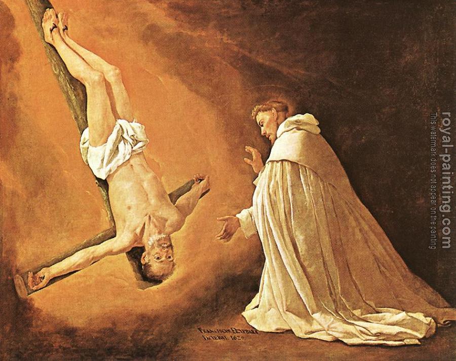 Francisco De Zurbaran : The Apparition of Apostle St Peter to St Peter of Nolasco